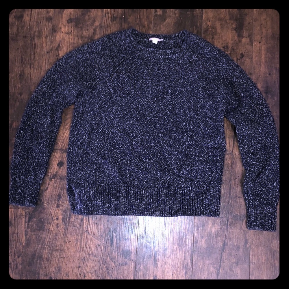 Blue Speckled Gap Crew Neck Sweater